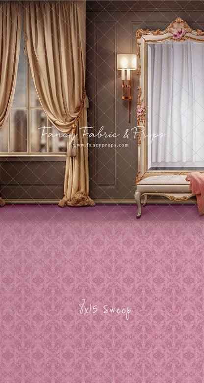 Glam Mirror - Pink Floor - With Sweep Option