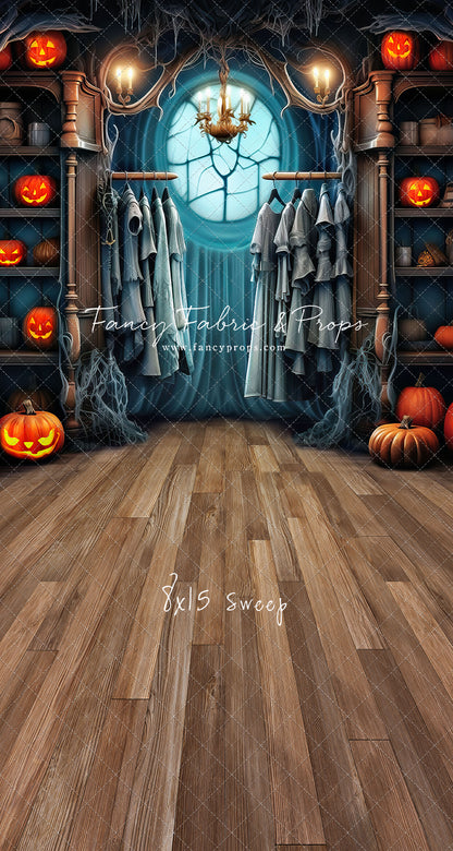 Haunted Wardrobe -Brown Wood Floor - With Sweep Option