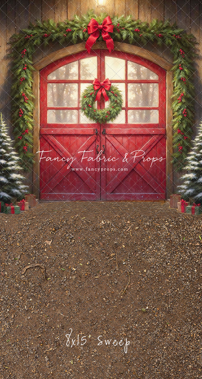 Christmas At The Red Barn - Dirt Floor - with Sweep Option