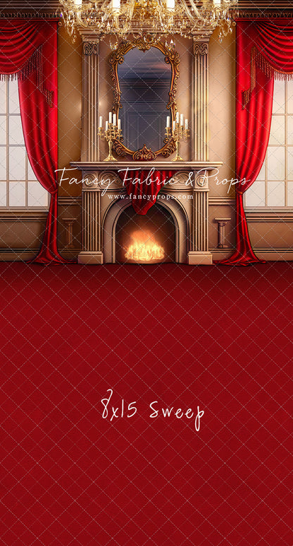 Cozy Up By The Fire - Red Carpet Option - with Sweep Option