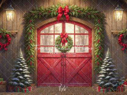 Christmas At The Red Barn - Dirt Floor - with Sweep Option