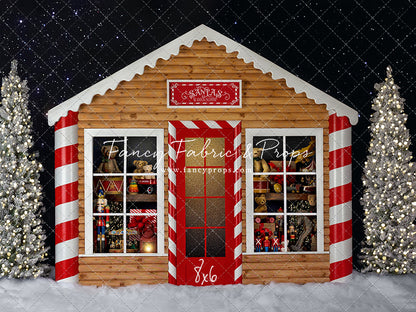 Santa's Peppermint Workshop 2pc Mini Room