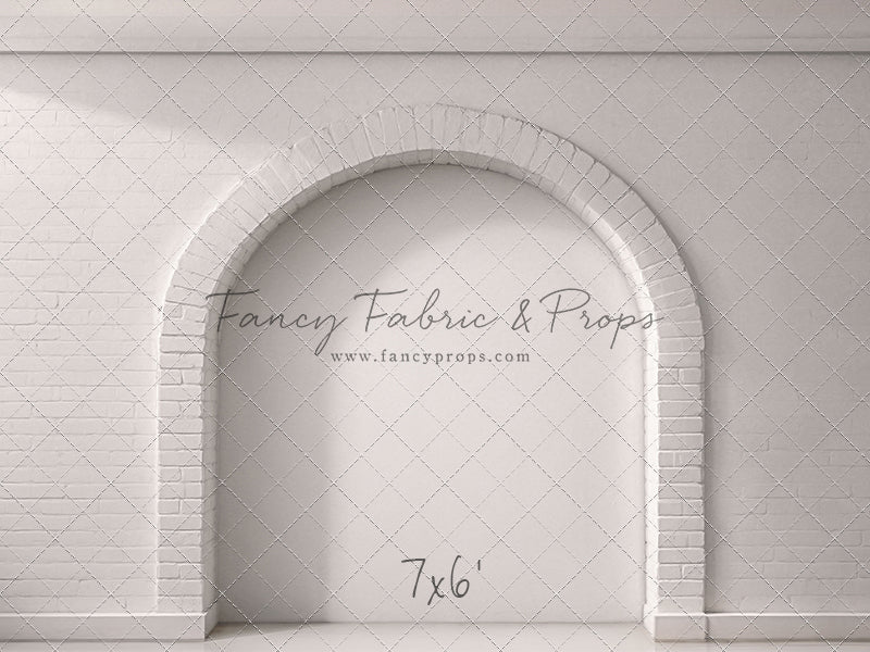 White Brick Alcove - White Floor - With Sweep Option