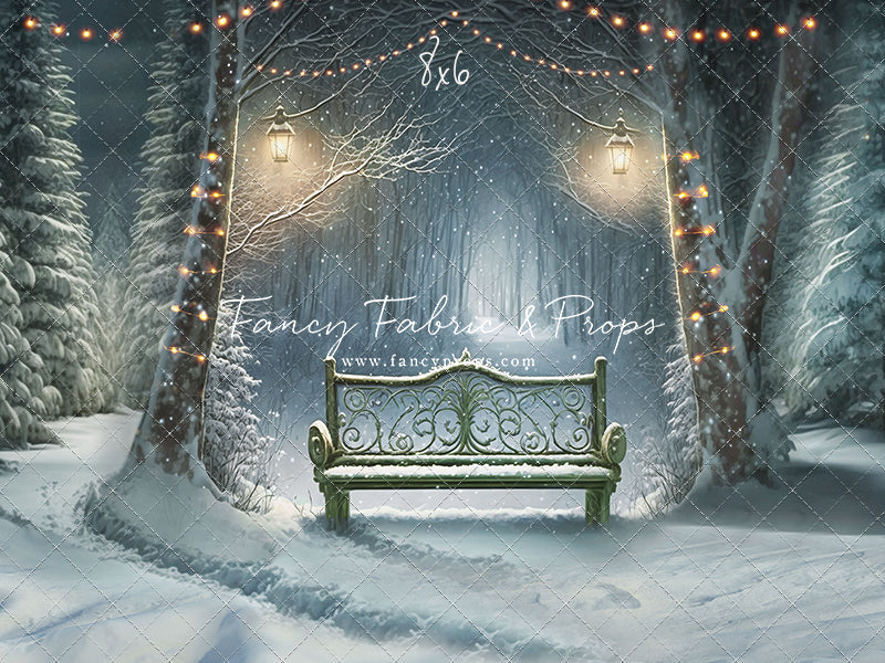 Snowy Bench - Green - with Sweep Option