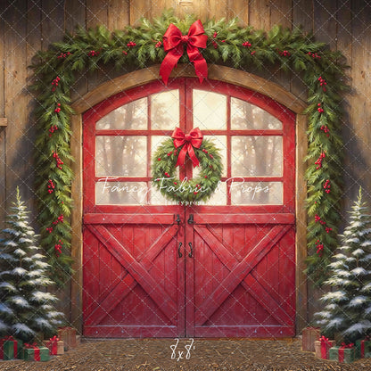 Christmas At The Red Barn - Dirt Floor - with Sweep Option
