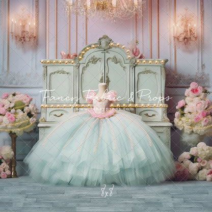 Miss Charlotte - Teal Wood Floor - With Sweep Option