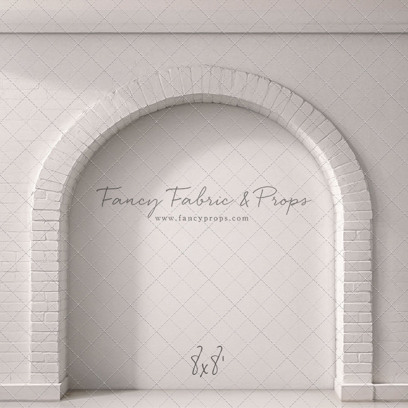 White Brick Alcove - White Floor - With Sweep Option