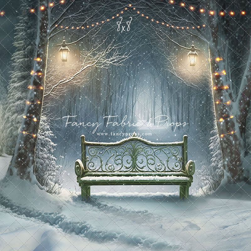 Snowy Bench - Green - with Sweep Option