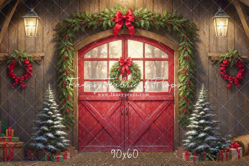 Christmas At The Red Barn - Dirt Floor - with Sweep Option