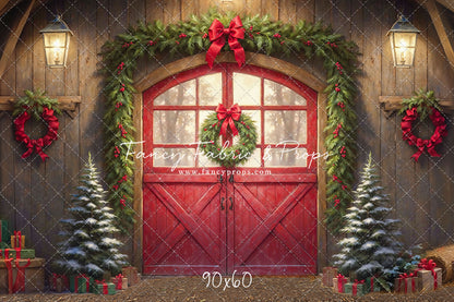 Christmas At The Red Barn - Dirt Floor - with Sweep Option
