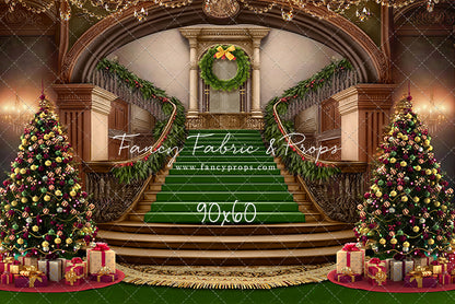 Grand Holiday Staircase - Green Carpet - with Sweep Option