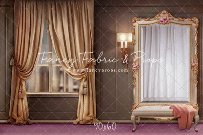 Glam Mirror - Pink Floor - With Sweep Option