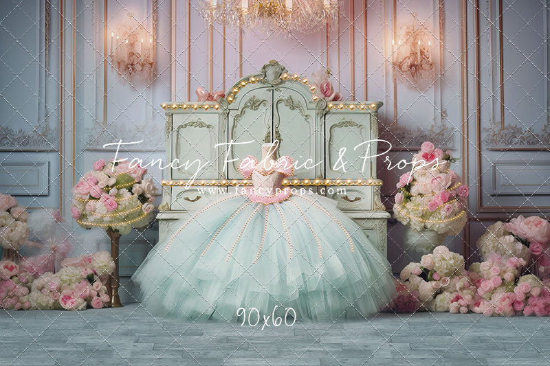 Miss Charlotte - Teal Wood Floor - With Sweep Option