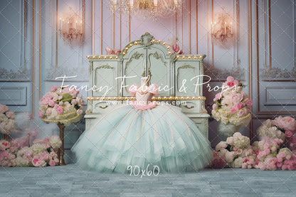 Miss Charlotte - Teal Wood Floor - With Sweep Option