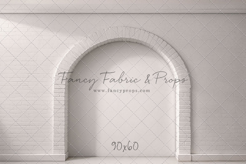 White Brick Alcove - White Floor - With Sweep Option