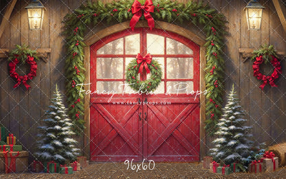 Christmas At The Red Barn - Dirt Floor - with Sweep Option