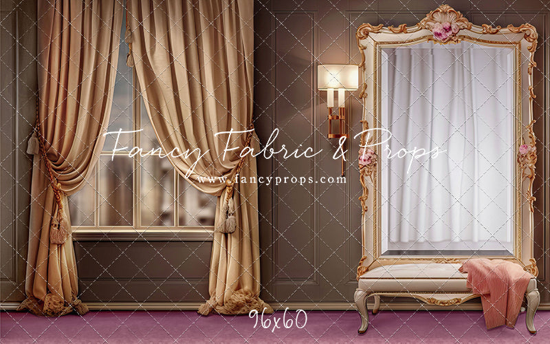 Glam Mirror - Pink Floor - With Sweep Option