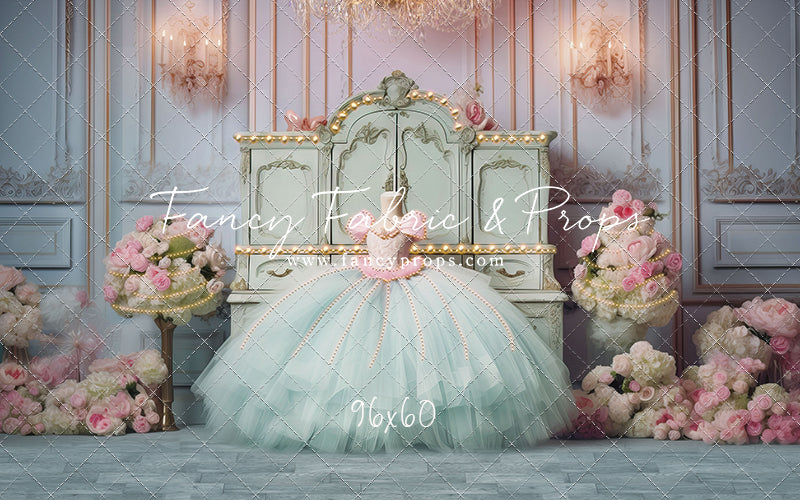 Miss Charlotte - Teal Wood Floor - With Sweep Option