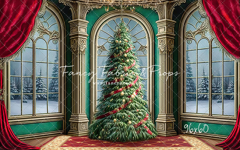Royal Christmas Tree - Wood Floor Option - with Sweep Option
