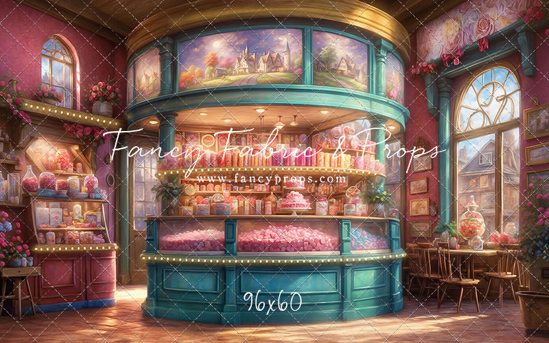 Sweet Tart Hearts with Tile Floor - With Sweep Option