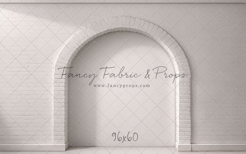 White Brick Alcove - White Floor - With Sweep Option