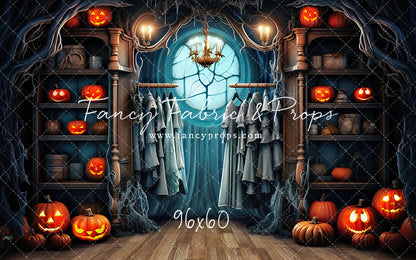 Haunted Wardrobe -Brown Wood Floor - With Sweep Option