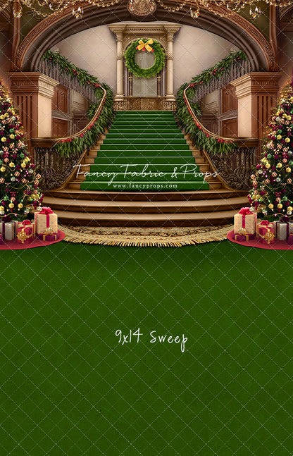 Grand Holiday Staircase - Green Carpet - with Sweep Option