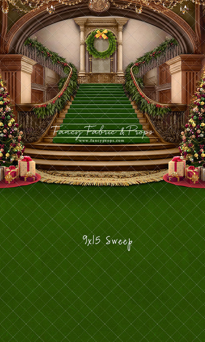 Grand Holiday Staircase - Green Carpet - with Sweep Option