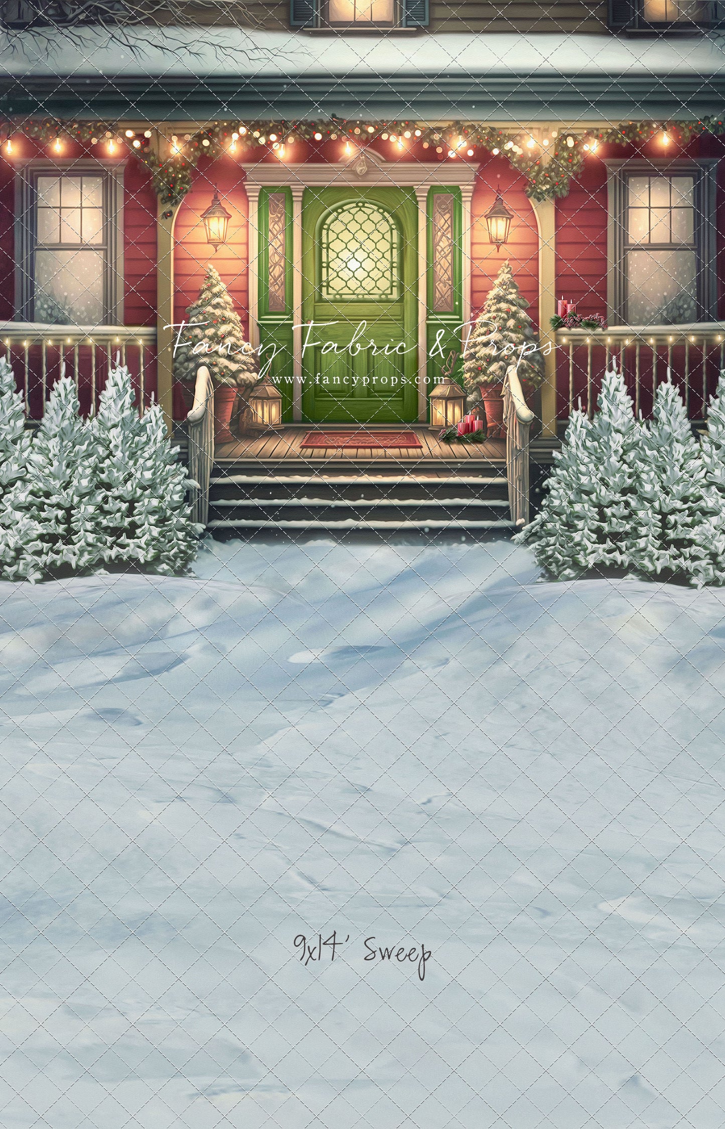 Merry Porch Greetings - Extra Lights - with Sweep Option