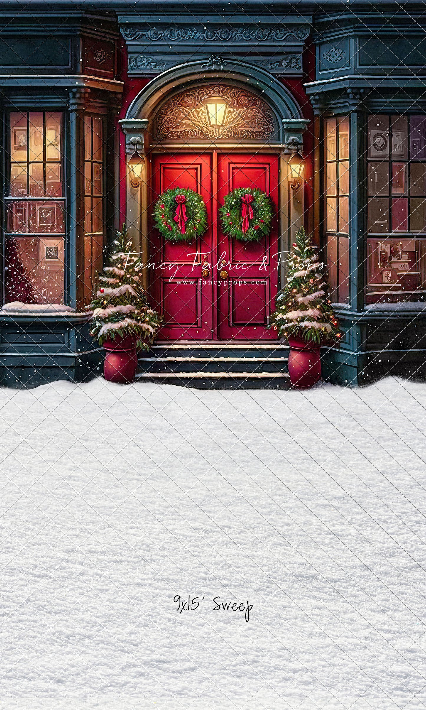 Heartfelt Holiday Home - Red Doors With Snow Floor Option - with Sweep Option