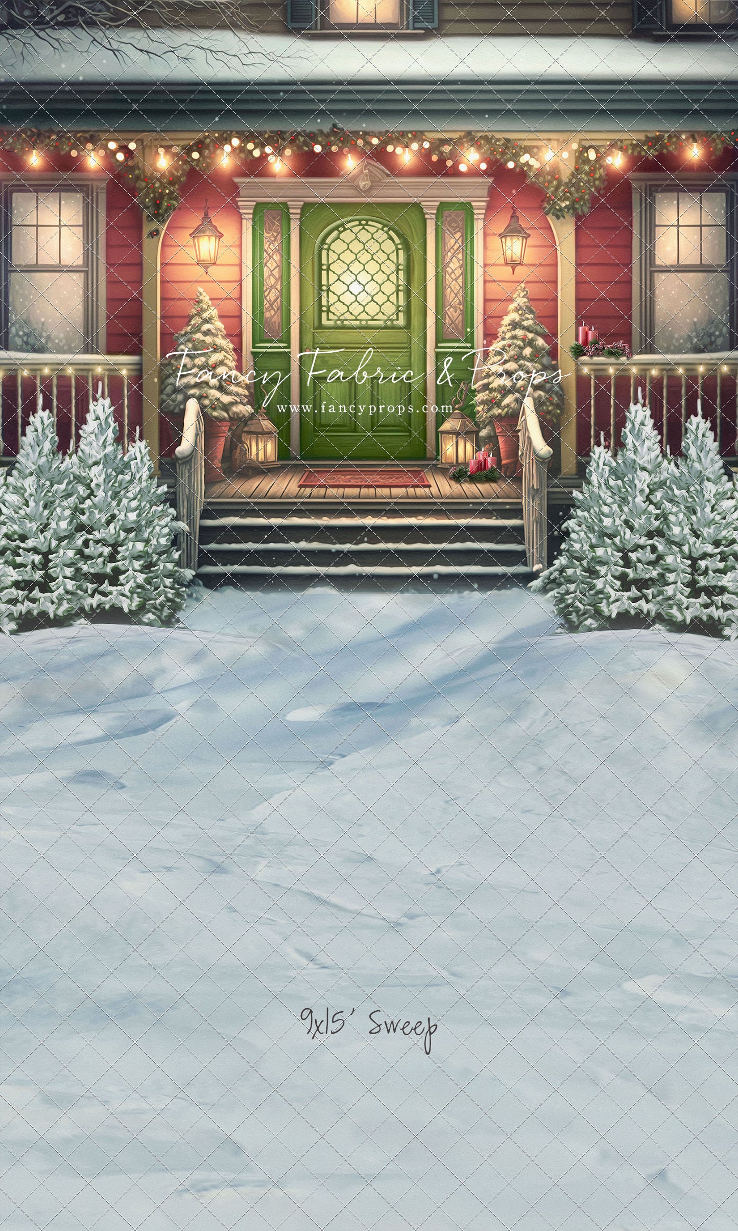 Merry Porch Greetings - Extra Lights - with Sweep Option