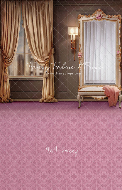 Glam Mirror - Pink Floor - With Sweep Option