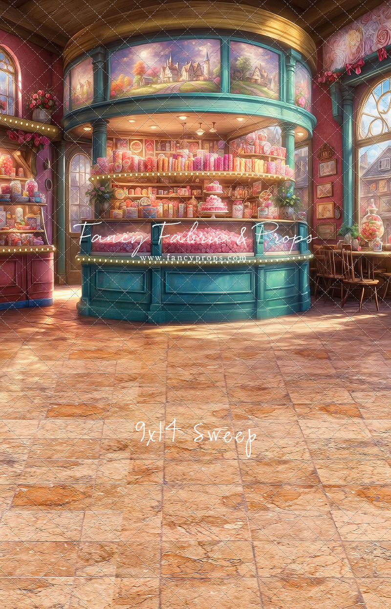 Sweet Tart Hearts with Tile Floor - With Sweep Option