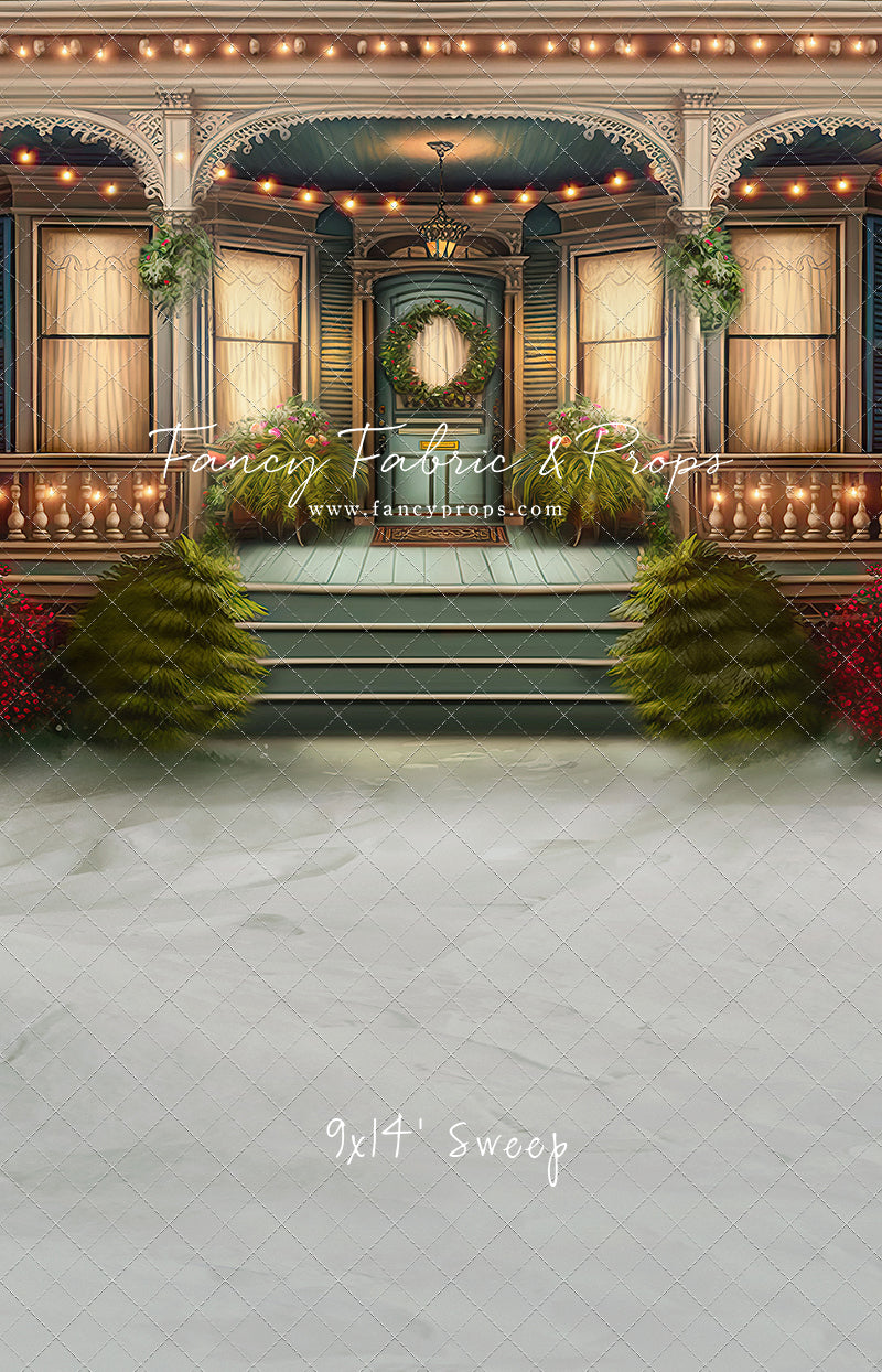 Welcoming Glow Holiday Porch - with Sweep Option