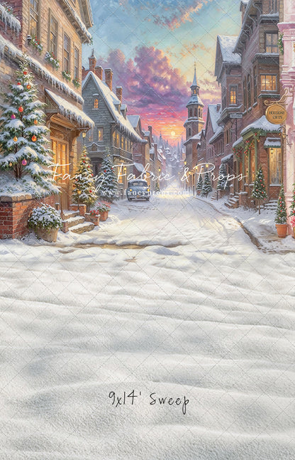 Winter Glow on Heritage Lane - With Sweep Option