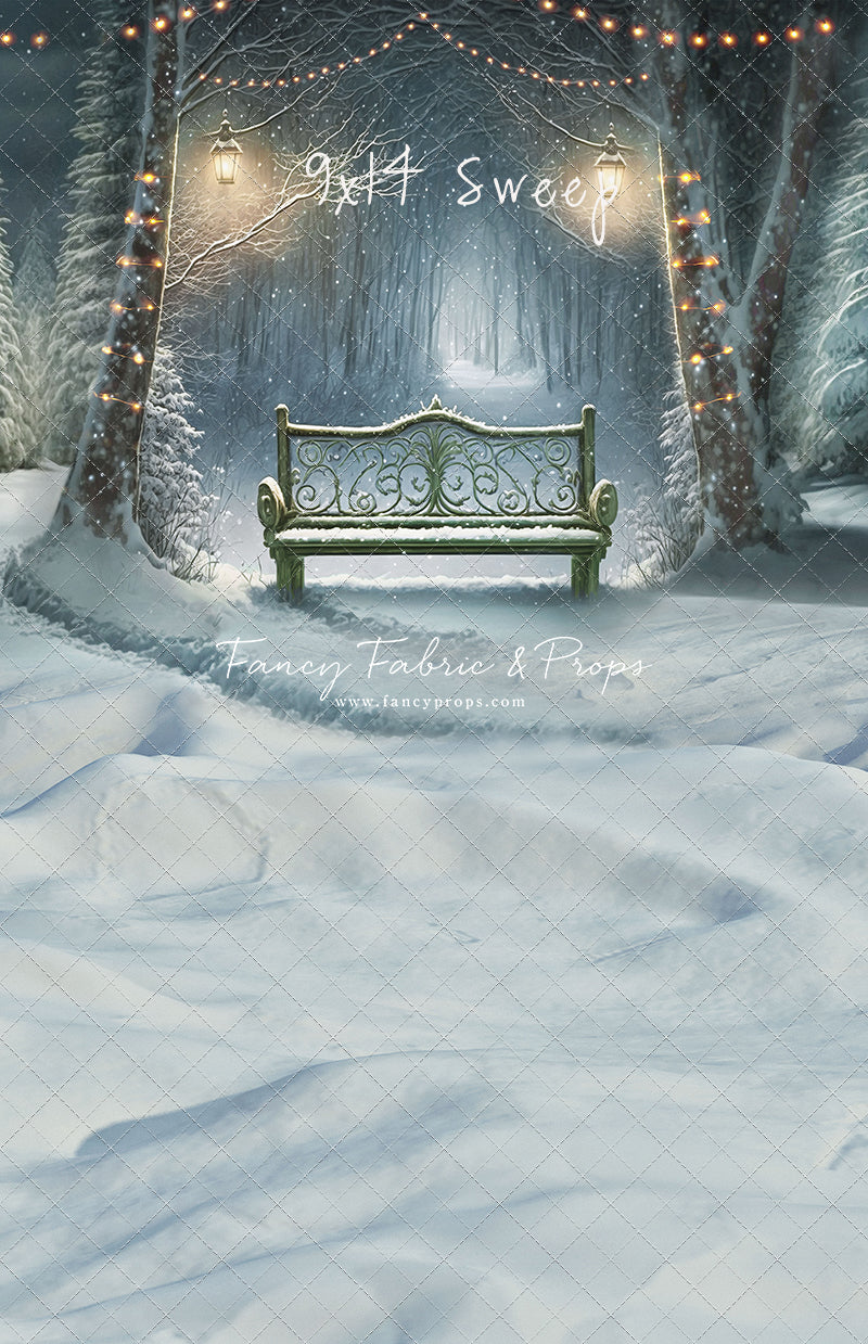 Snowy Bench - Green - with Sweep Option