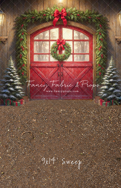 Christmas At The Red Barn - Dirt Floor - with Sweep Option