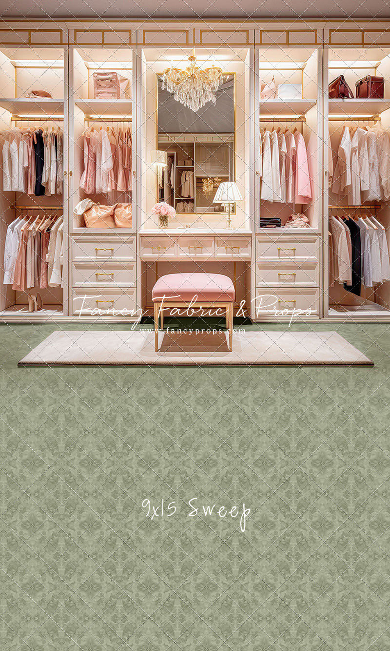 Boss Babe Closet - Green Carpet - With Sweep Option