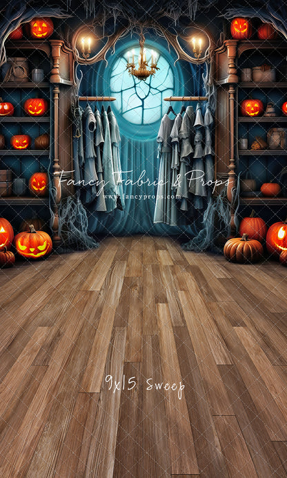 Haunted Wardrobe -Brown Wood Floor - With Sweep Option