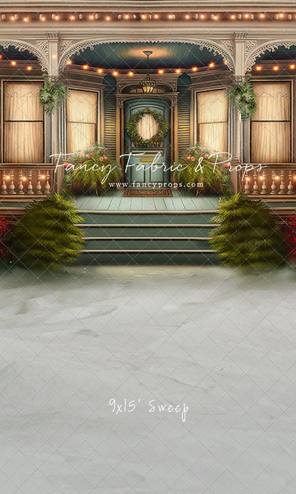 Welcoming Glow Holiday Porch - with Sweep Option