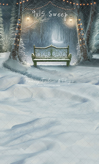 Snowy Bench - Green - with Sweep Option