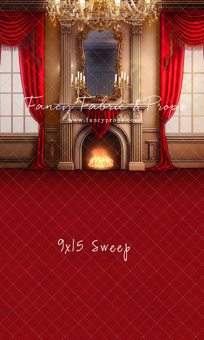 Cozy Up By The Fire - Red Carpet Option - with Sweep Option
