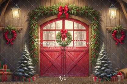 Christmas At The Red Barn - Dirt Floor - with Sweep Option