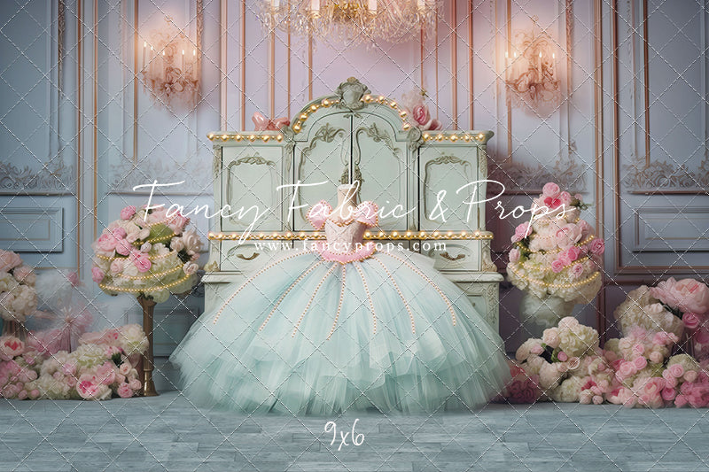 Miss Charlotte - Teal Wood Floor - With Sweep Option