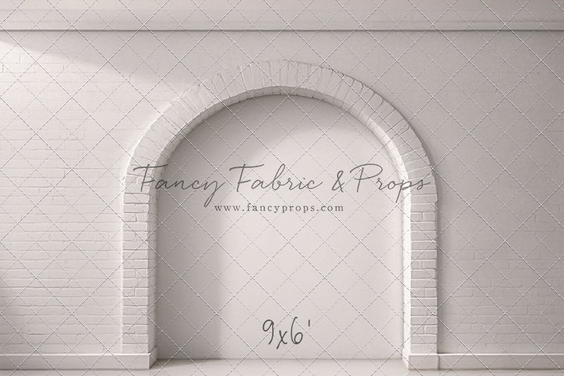 White Brick Alcove - White Floor - With Sweep Option