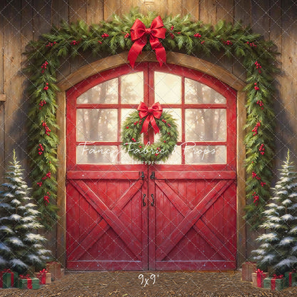 Christmas At The Red Barn - Dirt Floor - with Sweep Option
