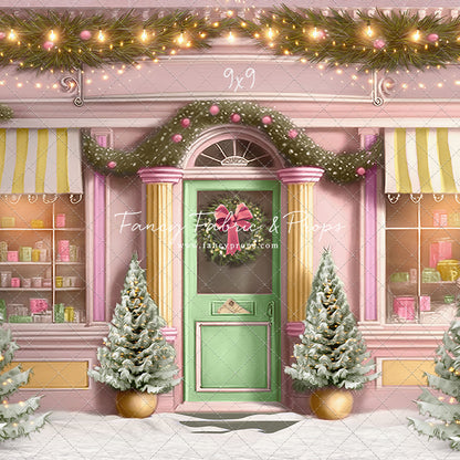 Frosty Sweet Shop - Green & Gold - with Sweep Option