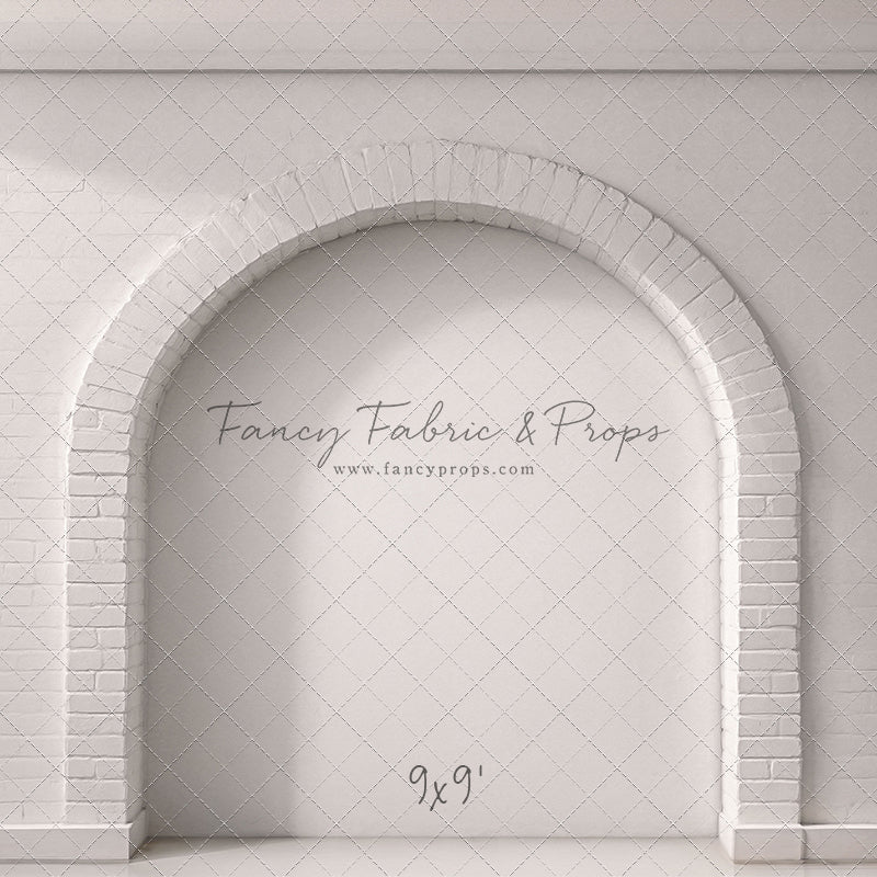 White Brick Alcove - White Floor - With Sweep Option