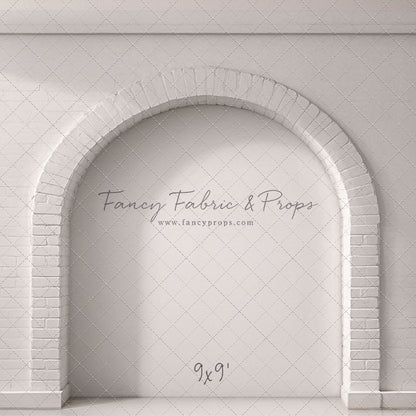 White Brick Alcove - White Floor - With Sweep Option