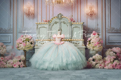 Miss Charlotte - Teal Wood Floor - With Sweep Option